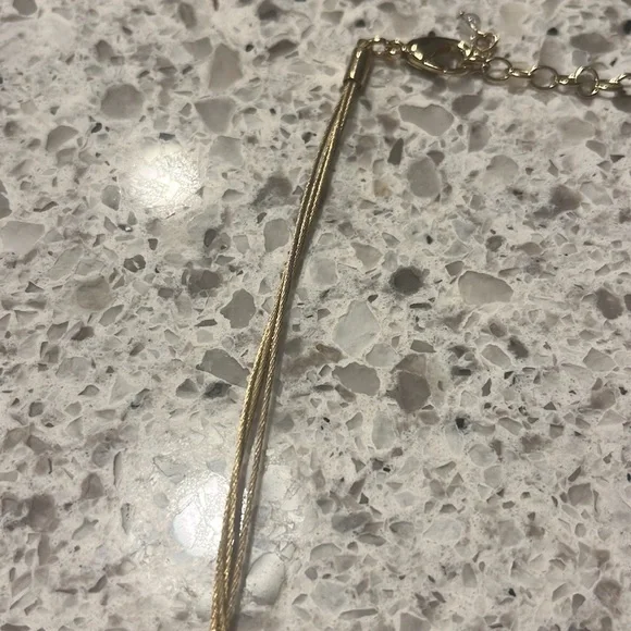 Gold & Pink Beaded Necklace - Picture 3 of 3